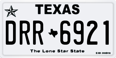 TX license plate DRR6921