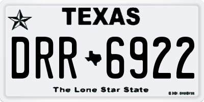 TX license plate DRR6922