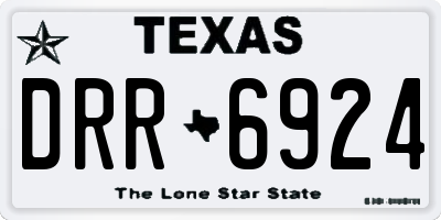 TX license plate DRR6924