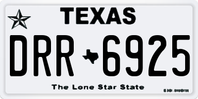 TX license plate DRR6925