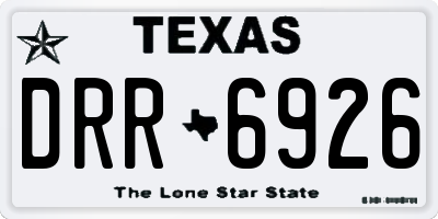 TX license plate DRR6926