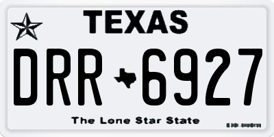 TX license plate DRR6927