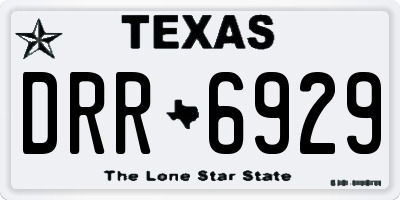 TX license plate DRR6929
