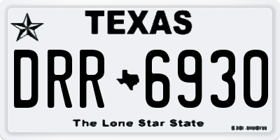 TX license plate DRR6930