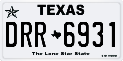 TX license plate DRR6931
