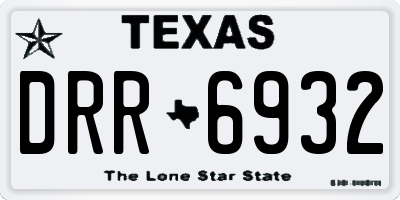 TX license plate DRR6932