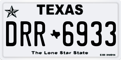 TX license plate DRR6933