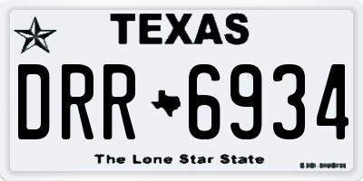 TX license plate DRR6934