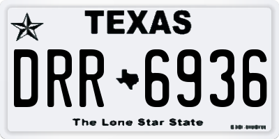 TX license plate DRR6936