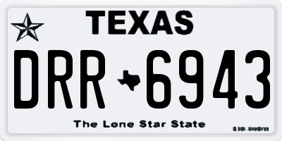 TX license plate DRR6943