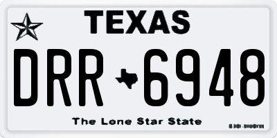 TX license plate DRR6948