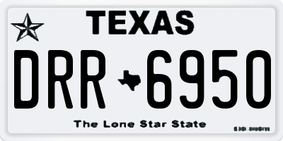 TX license plate DRR6950