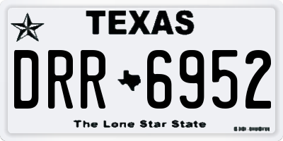 TX license plate DRR6952