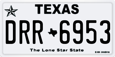 TX license plate DRR6953
