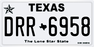 TX license plate DRR6958