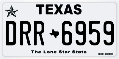 TX license plate DRR6959