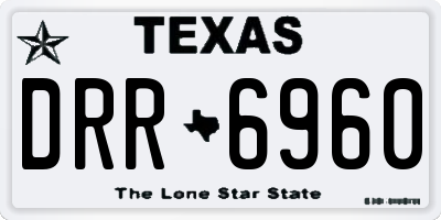TX license plate DRR6960
