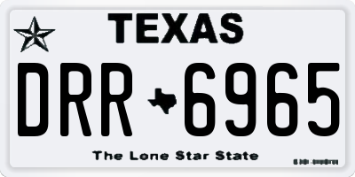 TX license plate DRR6965