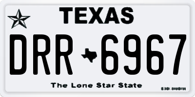 TX license plate DRR6967