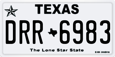 TX license plate DRR6983