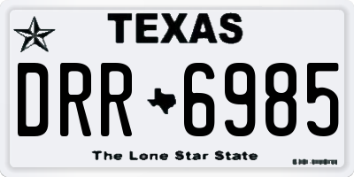 TX license plate DRR6985