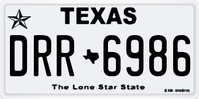TX license plate DRR6986