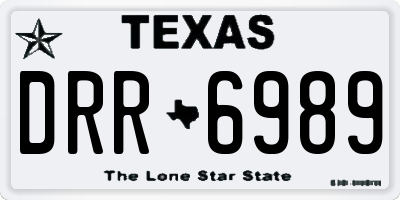 TX license plate DRR6989