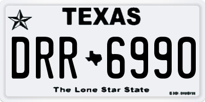 TX license plate DRR6990