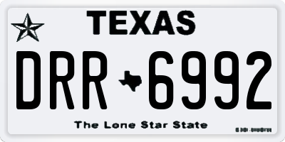 TX license plate DRR6992