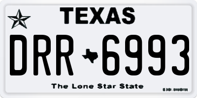 TX license plate DRR6993
