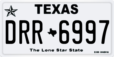 TX license plate DRR6997