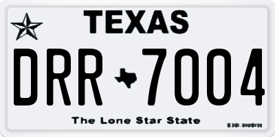 TX license plate DRR7004