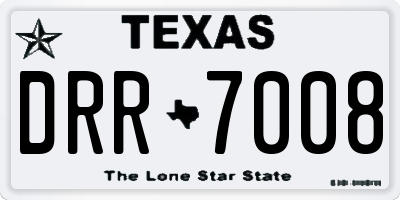 TX license plate DRR7008