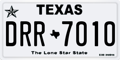 TX license plate DRR7010