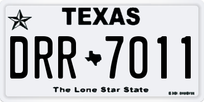 TX license plate DRR7011