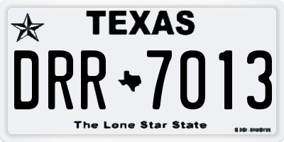 TX license plate DRR7013