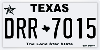 TX license plate DRR7015