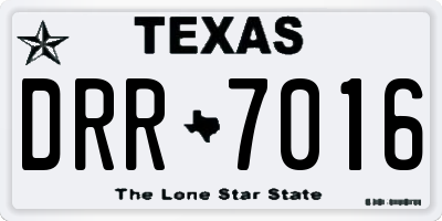 TX license plate DRR7016