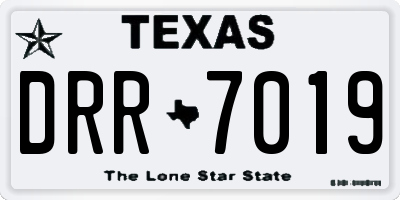 TX license plate DRR7019