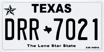 TX license plate DRR7021