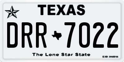 TX license plate DRR7022