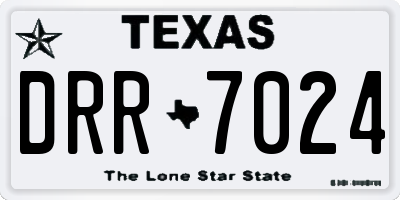 TX license plate DRR7024