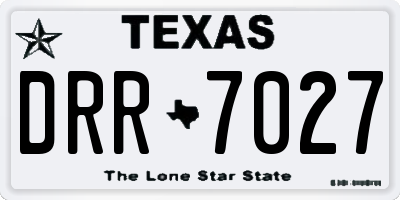 TX license plate DRR7027