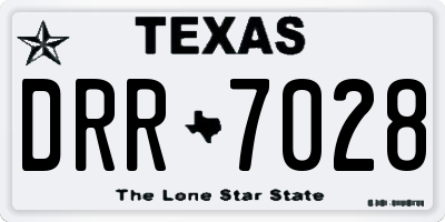 TX license plate DRR7028