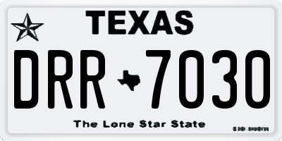 TX license plate DRR7030