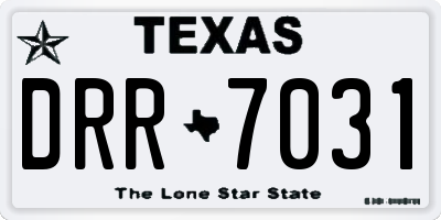 TX license plate DRR7031