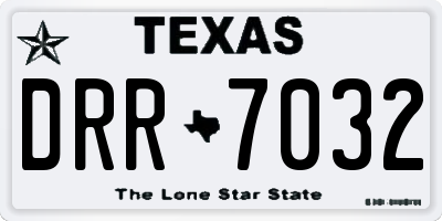 TX license plate DRR7032