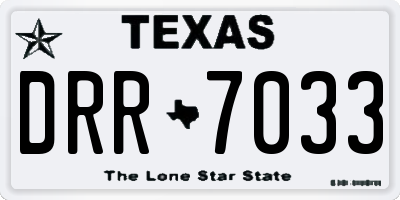 TX license plate DRR7033