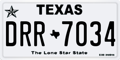 TX license plate DRR7034