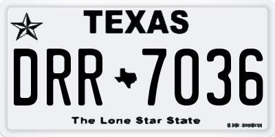 TX license plate DRR7036